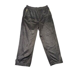 ZAM Sports Track Pants Men’s 2XL Black Polyester Zip Pockets Drawstring Waist